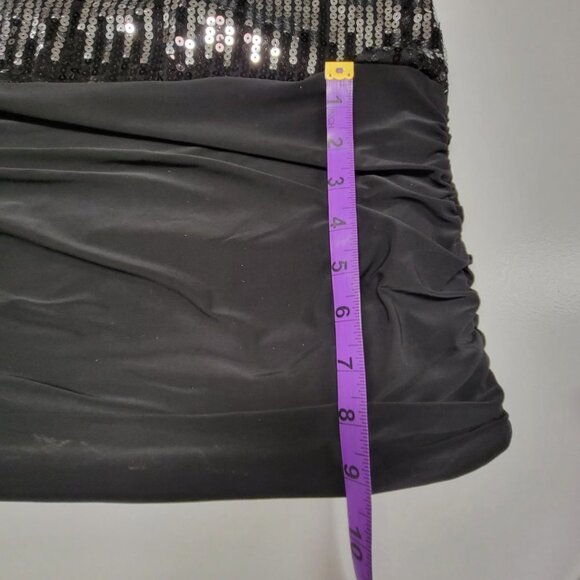 Sequin Sparkly Black and Silver Halter Strap Sexy Dress- Size L - Picture 12 of 15